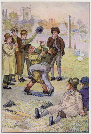 Illustration for Tom Browns School-Days (colour litho)