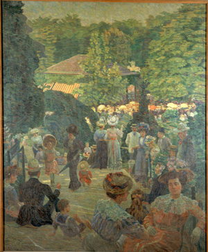 Parc Montsouris, circa 1900 (oil on canvas)
