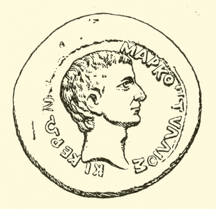 M Tullius Cicero the Younger, shortly after BC 30 (engraving)