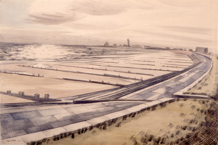 The Shore, Dymchurch, Kent, 1922 (w/c on paper)