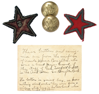 20th Corps badges and buttons of Brevet Major General Boughton