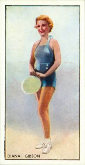 Beauties of To-Day, late 1930s: Diana Gibson (colour photo)