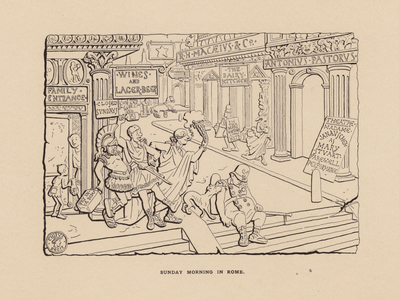 Sunday morning in Rome (litho)