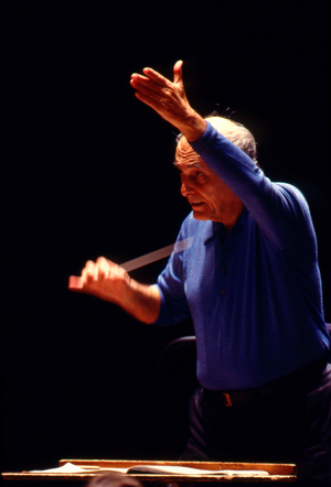Georg Solti at the Salle Pleyel, Paris, 1986 (photo)