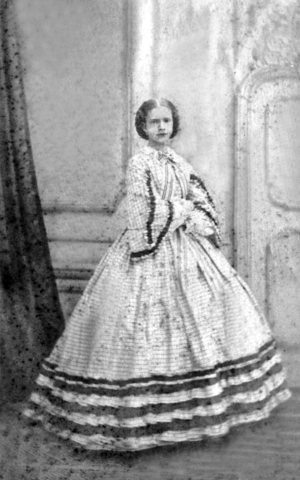 Princess Maria Pia of Savoy, 1859 (b/w photo)