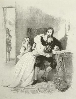 King Charles I parting from his children (litho)