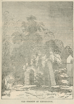 The old conduit at Kensington (engraving)