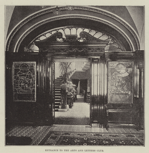 Entrance to the Arts and Letters Club (b/w photo)