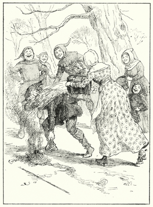 Merrie England: St Distaff's Day (litho)