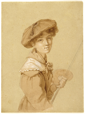 Self Portrait, 1820-29 (pencil, sepia & gouache on paper)