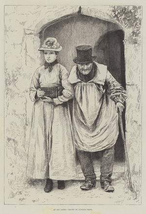 At his Gates (engraving)