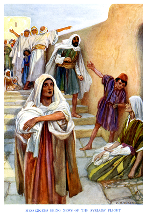 Elisha 's Prophecy- Syrians' flight  -Bible