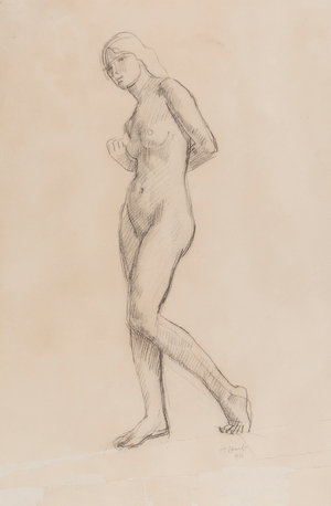 Standing Nude, 1911 (charcoal on paper)
