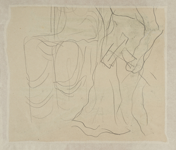 Sketches of two female figures, one seated (verso of MS 22), 1933 (circa) (drawing)