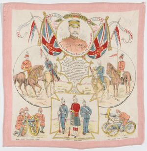 The Colonies Rally Round the Old Flag of England, commemorative printed handkerchief, c.1899 (handkerchief)