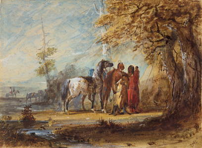 Indian Family, c.1837 (pencil, watercolour and gouache on paper)