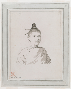 A portrait of a Tartar girl. Drawn during the Third Voyage of Captain Cook, 1776-1780.