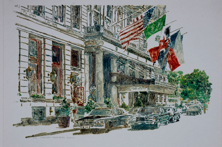 Plaza Hotel, NYC, 1996, ( monoprint)