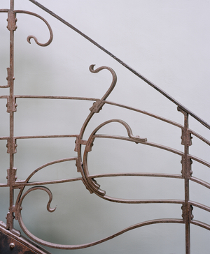Ironwork now in Horta Museum, Maison Du Peuple, Rue De La Samaritaine, Brussels, 1896-99, Demolished 1965 (photo)