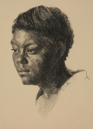 Head, c.1930 (lithographic crayon)