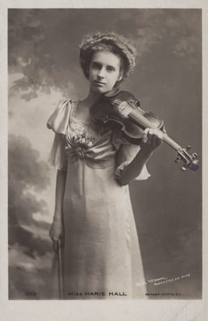 Marie Hall, English violinist (b/w photo)