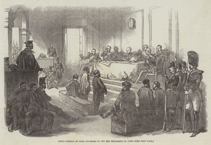 Court Martial at Paris appointed to try the Insurgents of June (engraving)