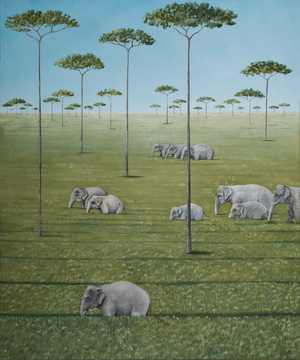 A Cup Of Rosie Lee, 2018 (oil on linen)