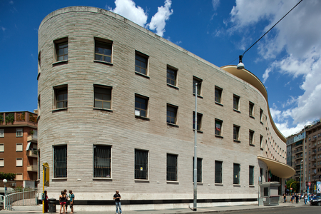 Contemporary architecture : Postal office Piazza Bologna, Rome, Italy