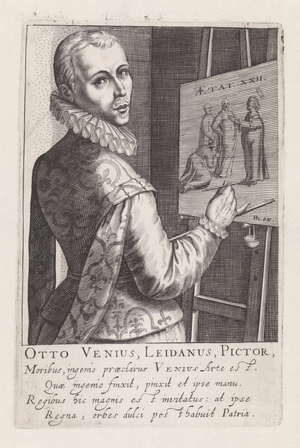 Portrait of Otto van Veen, 1610 (etching)