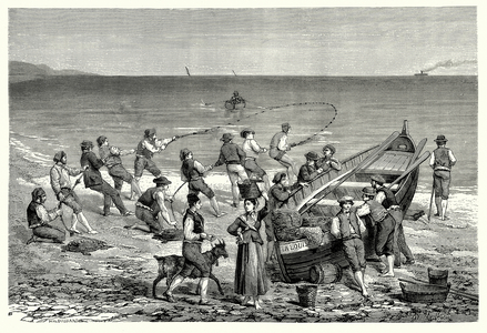 The fishers of Mentone (engraving)