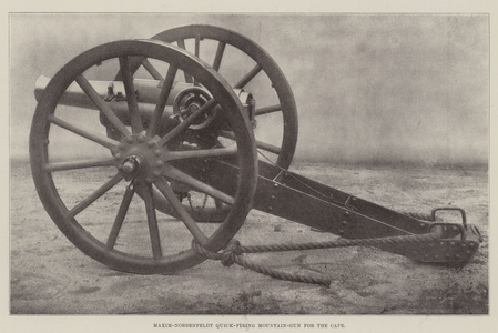 Maxim-Nordenfeldt Quick-Firing Mountain-Gun for the Cape (b/w photo)