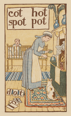 Page from The Golden Primer (colour litho)