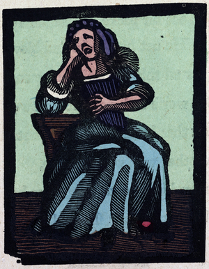 Illustration of English Tales Folk Tales and Ballads. A Woman Wearing a Blue Dress