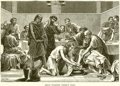 Jesus washing Peter's Feet (engraving)