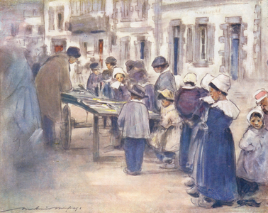 World’s Children: Breton, Market Day (colour litho)