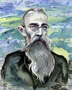 Nikolai Rimsky-Korsakov - caricature of the Russian composer