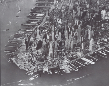 Aerial photograph of Lower Manhattan, c.1930 (b/w photo)