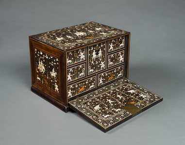 Cabinet, Early 17th Century, prob. Sind/Pakistan (wood, ivory & brass)