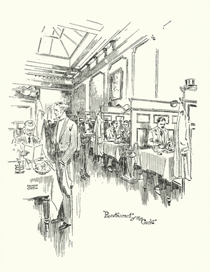 Old London: Restaurant of the Cock Tavern (litho)