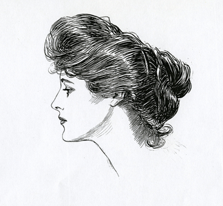 A Gibson Girl, c.1902 (litho)