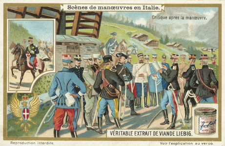 Military manoevres in Italy (chromolitho)