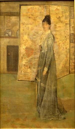Arrangement in Flesh Color and Grey: The Chinese Screen (oil on canvas)