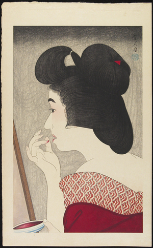 Lip Rouge, 1929 (colour woodblock print)
