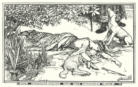 The Princess Pulja and the murdered lamb (litho)
