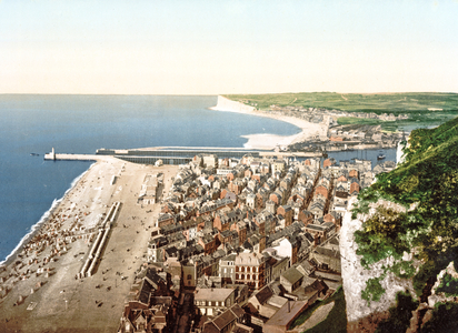 Aerial View of Tréport, France, pub.C. 1890-1900 (chromolitho)