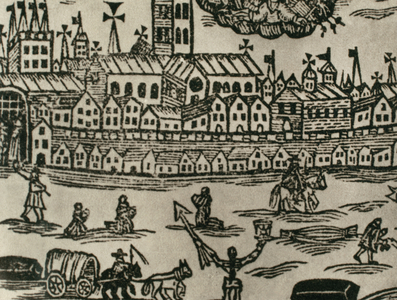 Great plague of London. 1665-1666. Great Britain, 17th Century (engraving)