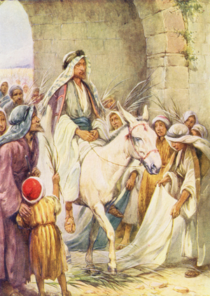 The Children's Welcome to Jesus (colour litho)