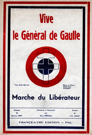Singing book “Vive le General de Gaulle”, Marche du Liberateur.