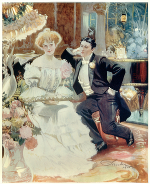 Couple, 19th century (illustration)