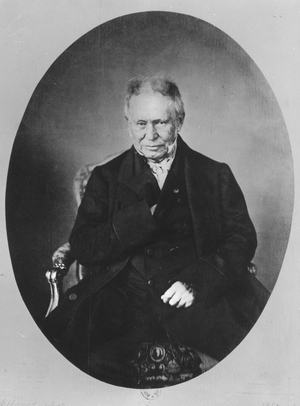 Dr Pierre Bretonneau, 1860 (b/w photo)